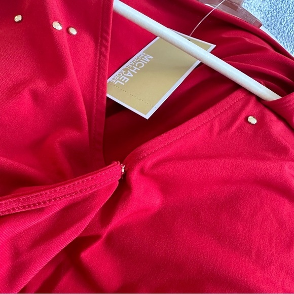 NWT Michael Kors Red Studded Blouse - Picture 3 of 8